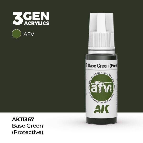 AK 11367 17 ml. Base Green (Protective), AFV Serisi 3GEN Akrilik Model Boyası