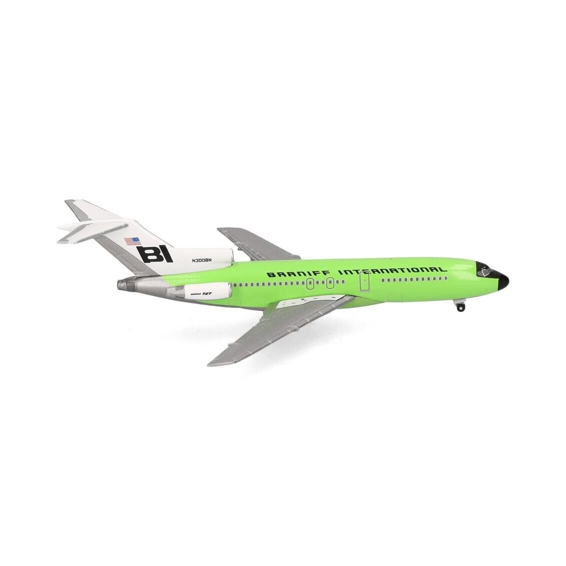 Herpa 537988 1/500 Ölçek, Braniff International Boeing 727-100, Metal, Sergilemeye Hazır Model Yolcu Uçağı