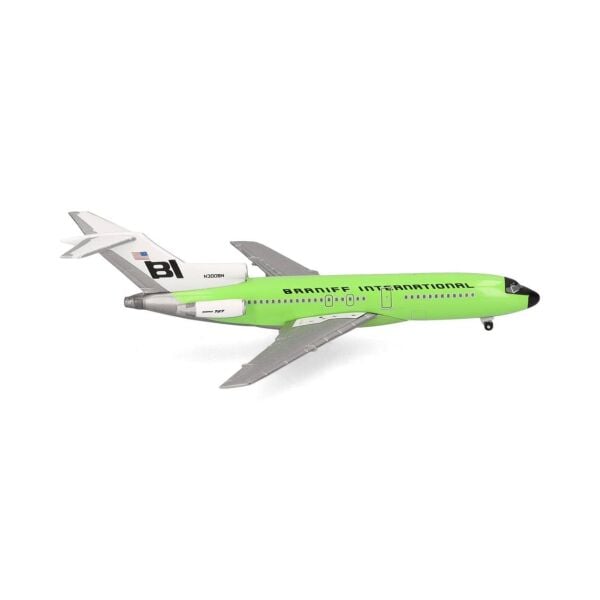 Herpa 537988 1/500 Ölçek, Braniff International Boeing 727-100, Metal, Sergilemeye Hazır Model Yolcu Uçağı