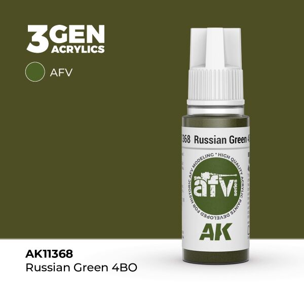 AK 11368 17 ml. Russian Green 4BO, AFV Serisi 3GEN Akrilik Model Boyası