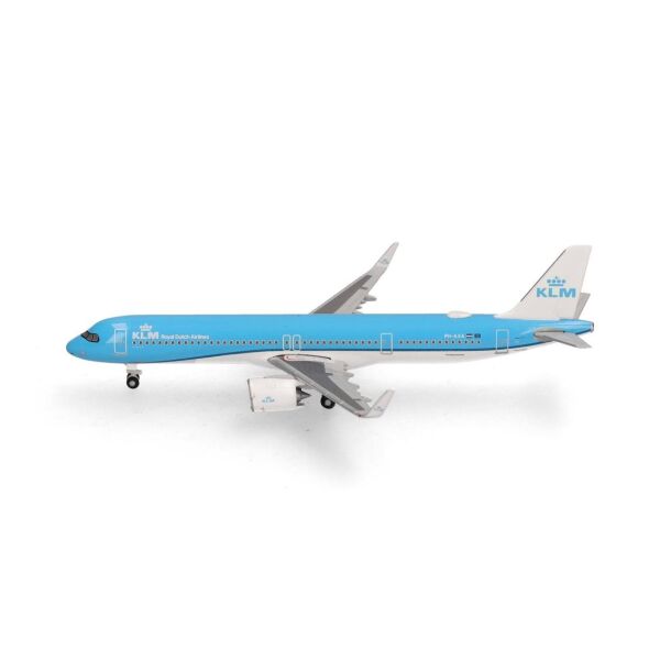 Herpa 538053 1/500 Ölçek, KLM Airbus A321neo, PH-AXA, Metal, Sergilemeye Hazır Model Yolcu Uçağı