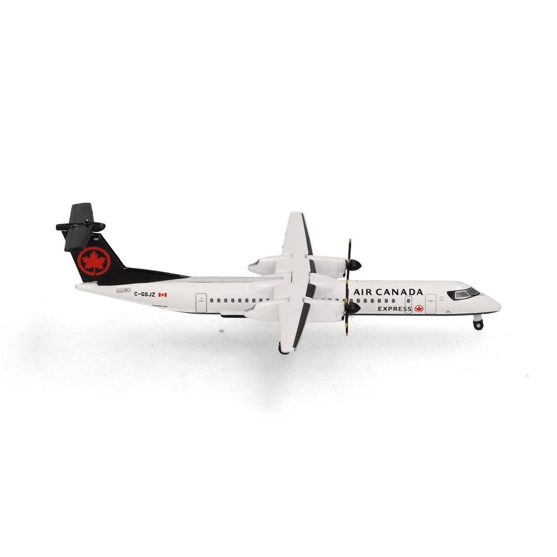 Herpa 538091 1/500 Ölçek, Air Canada Express Bombardier Q400, C-GSJZ, Metal, Sergilemeye Hazır Model Yolcu Uçağı