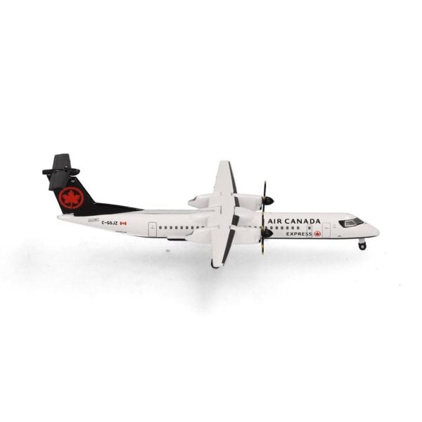 Herpa 538091 1/500 Ölçek, Air Canada Express Bombardier Q400, C-GSJZ, Metal, Sergilemeye Hazır Model Yolcu Uçağı