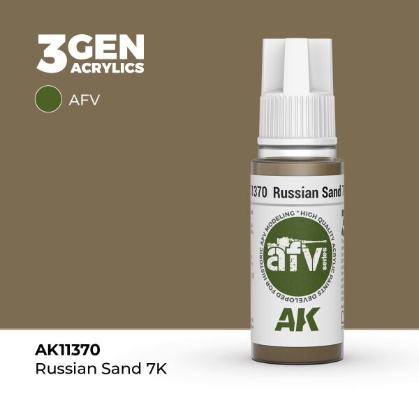AK 11370 17 ml. Russian Sand 7K, AFV Serisi 3GEN Akrilik Model Boyası