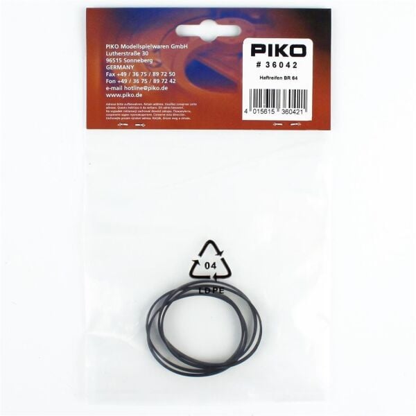 Piko 36042 1/22,5 Ölçek, BR64 Lokomotif için Çekiş Lastiği, 4 Adet