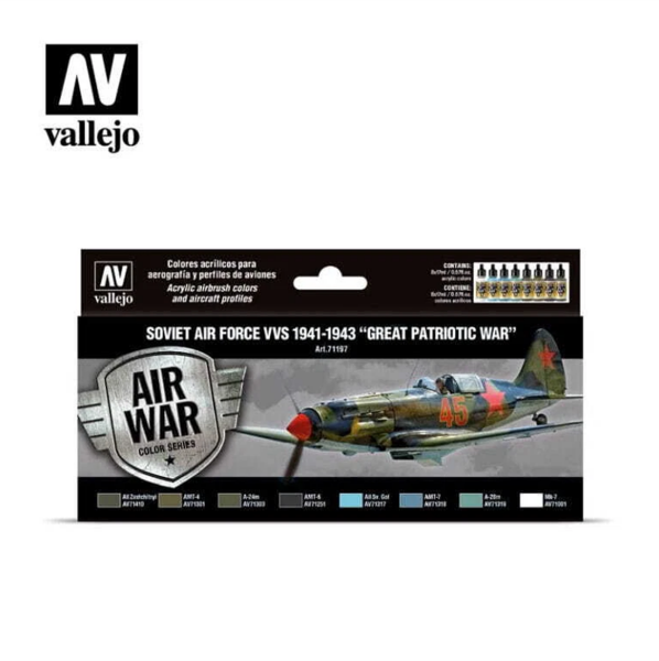 Vallejo 71197 16x18 ml. 1941 To 1943 Great Patriotic War, Model Air Serisi Model Boyası Seti