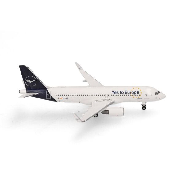 Herpa 538176 1/500 Ölçek, Lufthansa Airbus A320 (Yes to Europe) D-AIUC, Metal, Sergilemeye Hazır Model Yolcu Uçağı