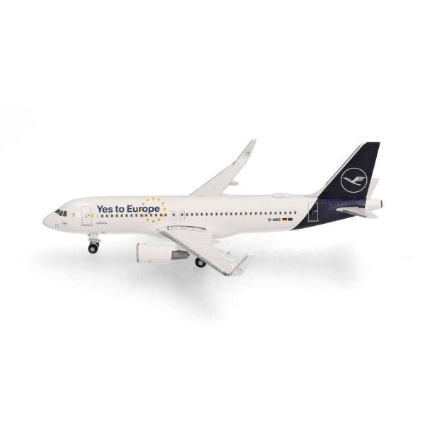 Herpa 538176 1/500 Ölçek, Lufthansa Airbus A320 (Yes to Europe) D-AIUC, Metal, Sergilemeye Hazır Model Yolcu Uçağı