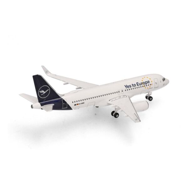 Herpa 538176 1/500 Ölçek, Lufthansa Airbus A320 (Yes to Europe) D-AIUC, Metal, Sergilemeye Hazır Model Yolcu Uçağı
