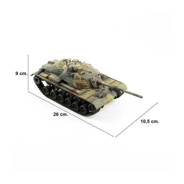 QD285 1/35 Ölçek, M48A2 us Kara Kuv., Sergilemeye Hazır Plastik Tank Modeli