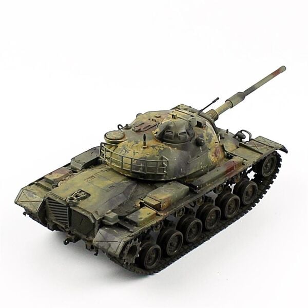 QD285 1/35 Ölçek, M48A2 us Kara Kuv., Sergilemeye Hazır Plastik Tank Modeli