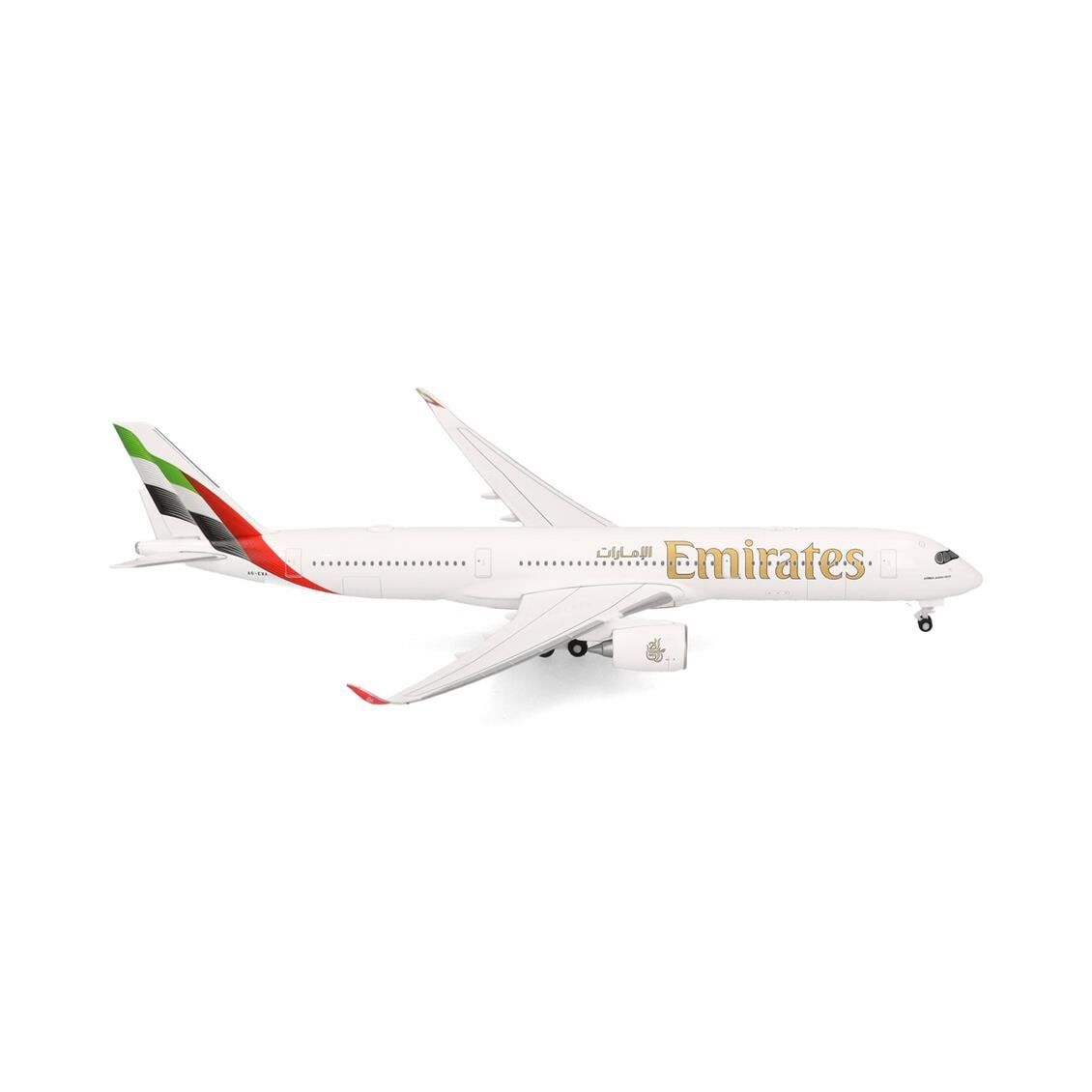 Herpa 538206 1/500 Ölçek, Emirates Airbus A350-900, A6-EXA, Metal, Sergilemeye Hazır Model Yolcu Uçağı