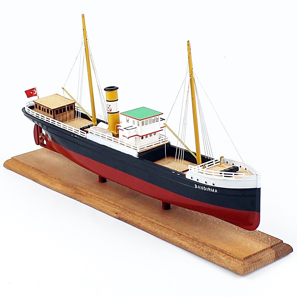 QD404 1/160 Ölçek, 34 cm. BANDIRMA Gemisi, Sergilemeye Hazır, Plastik Gemi Modeli