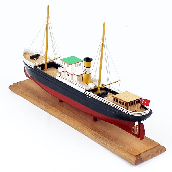 QD404 1/160 Ölçek, 34 cm. BANDIRMA Gemisi, Sergilemeye Hazır, Plastik Gemi Modeli