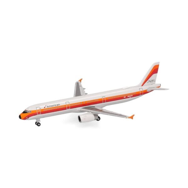 Herpa 538244 1/500 Ölçek, Amerikan Havayolları Airbus A321 (PSA Heritage livery) N582UW, Metal, Sergilemeye Hazır Model Yolcu U