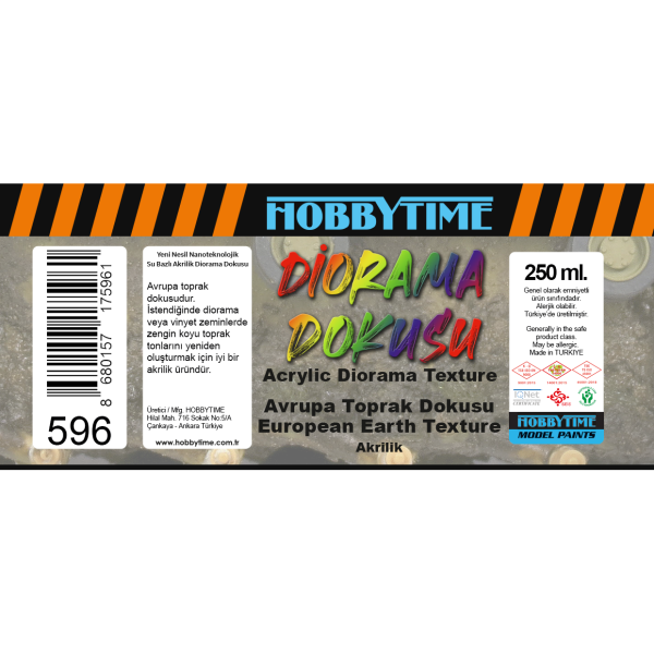 Hobbytime 596 250 ml. Avrupa Toprak Dokusu (European Earth Texture)