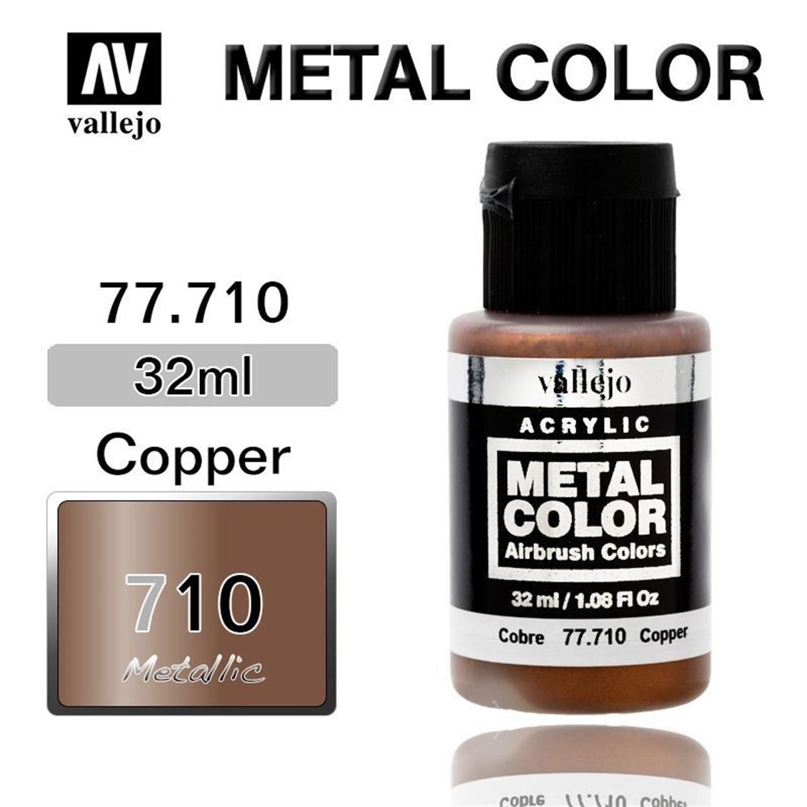 Vallejo 77710 32 ml. Copper, Metal Color Serisi Model Boyası
