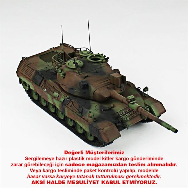 QD201 1/35 Ölçek, Leopard 1A2, Italeri, Sergilemeye Hazır Plastik Tank Maketi