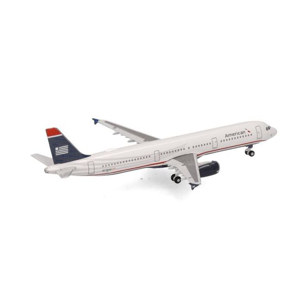 Herpa 538251 1/500 Ölçek, Amerikan Havayolları Airbus A321 (US Airways Heritage livery) N578UW, Metal, Sergilemeye Hazır Model