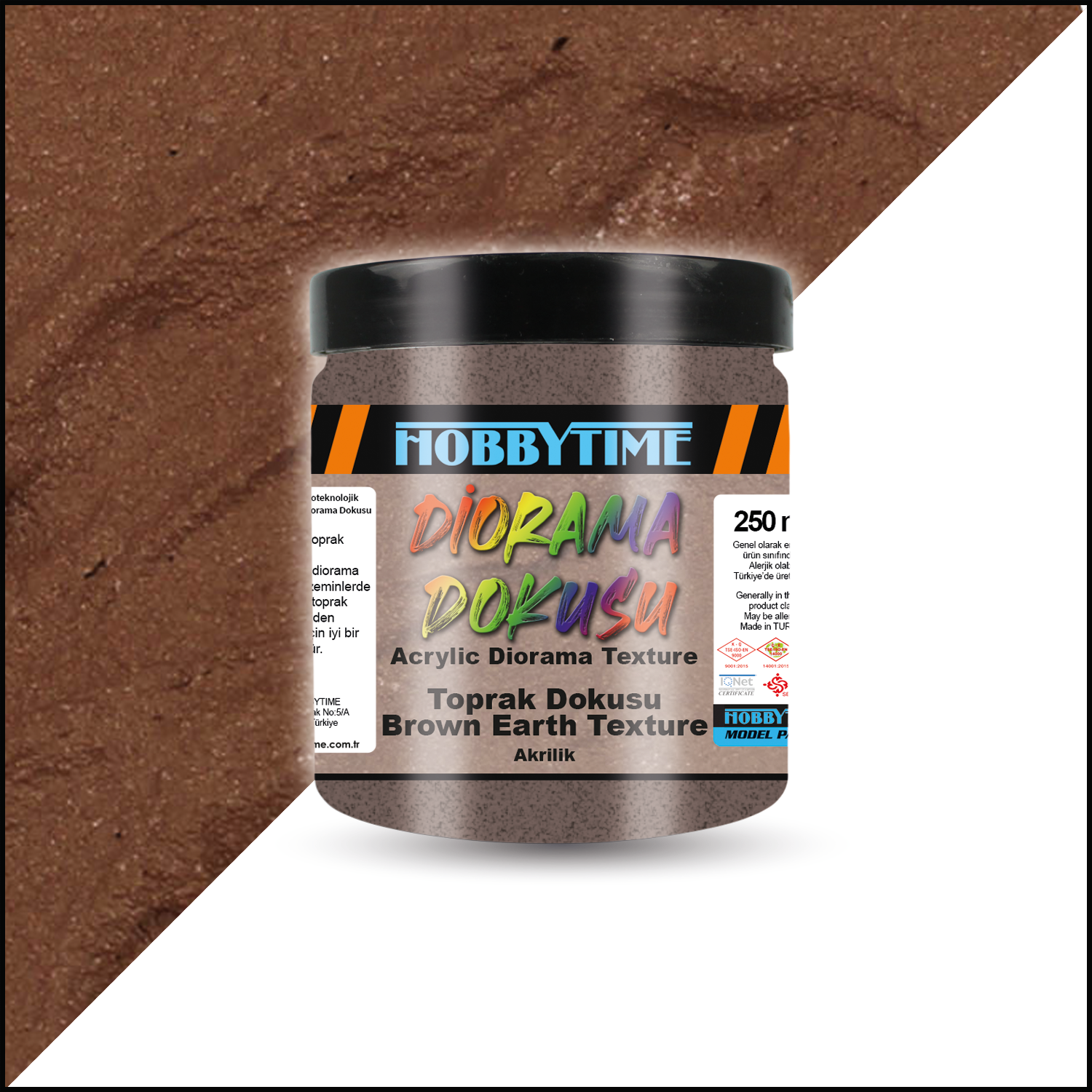 Hobbytime 594 250 ml. Toprak Dokusu, Kahverengi (Brown Earth Texture)