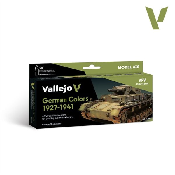 Vallejo 71205 8x18 ml. Soviet WWII Camo Colors, Model Air Serisi Model Boyası Seti