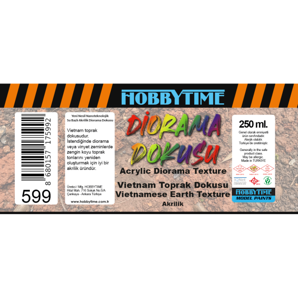 Hobbytime 599 250 ml. Vietnam Toprak Dokusu (Vietnamese Earth Texture)