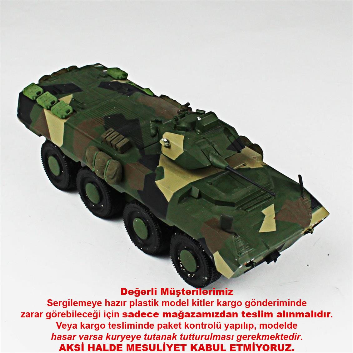 QD203 1/35 Ölçek, PARS 8x8 Scratch, Sergilemeye Hazır Plastik Tank Maketi