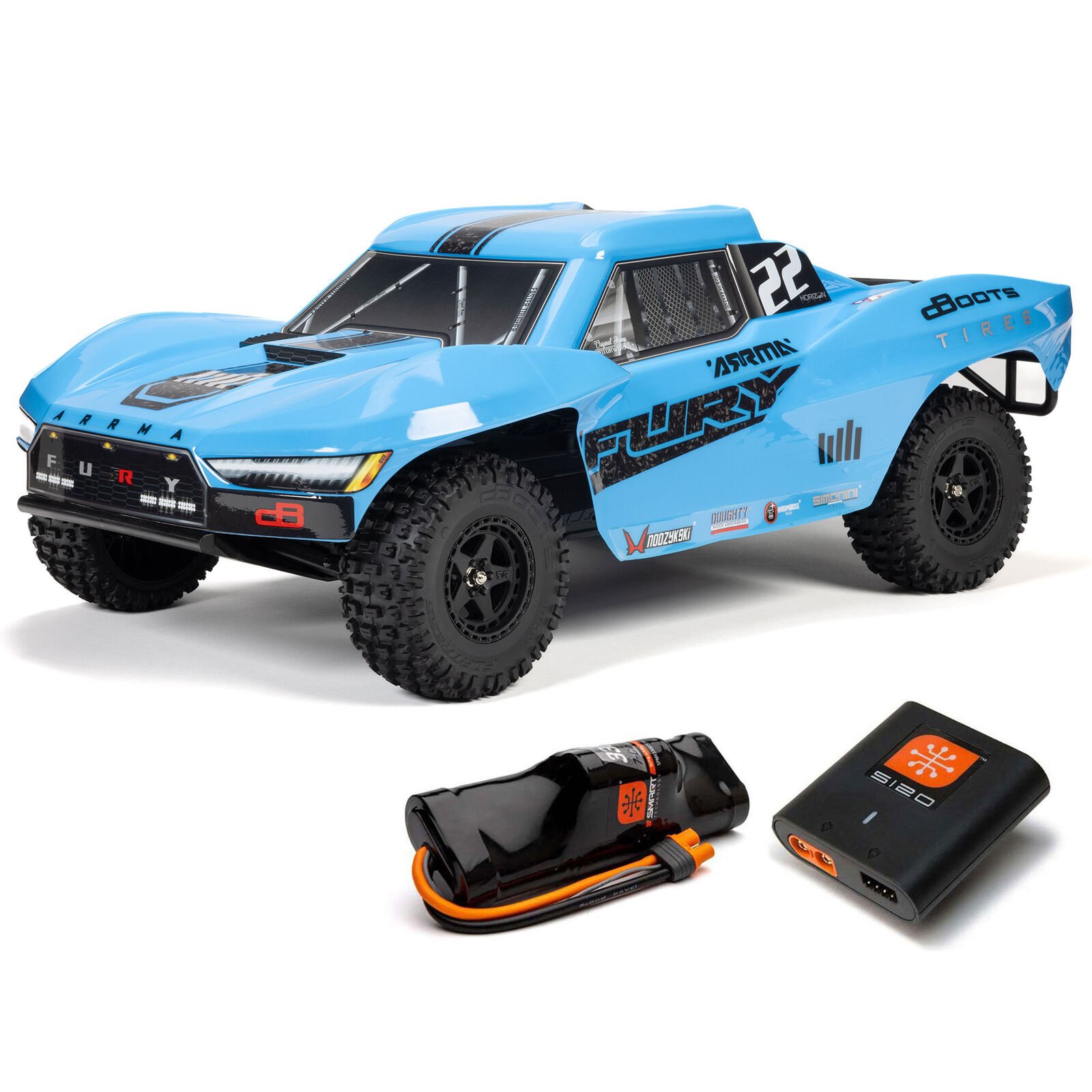 Arrma 1/10 FURY 2WD Brushed (Pil + Sarj Dahil) Mavi
