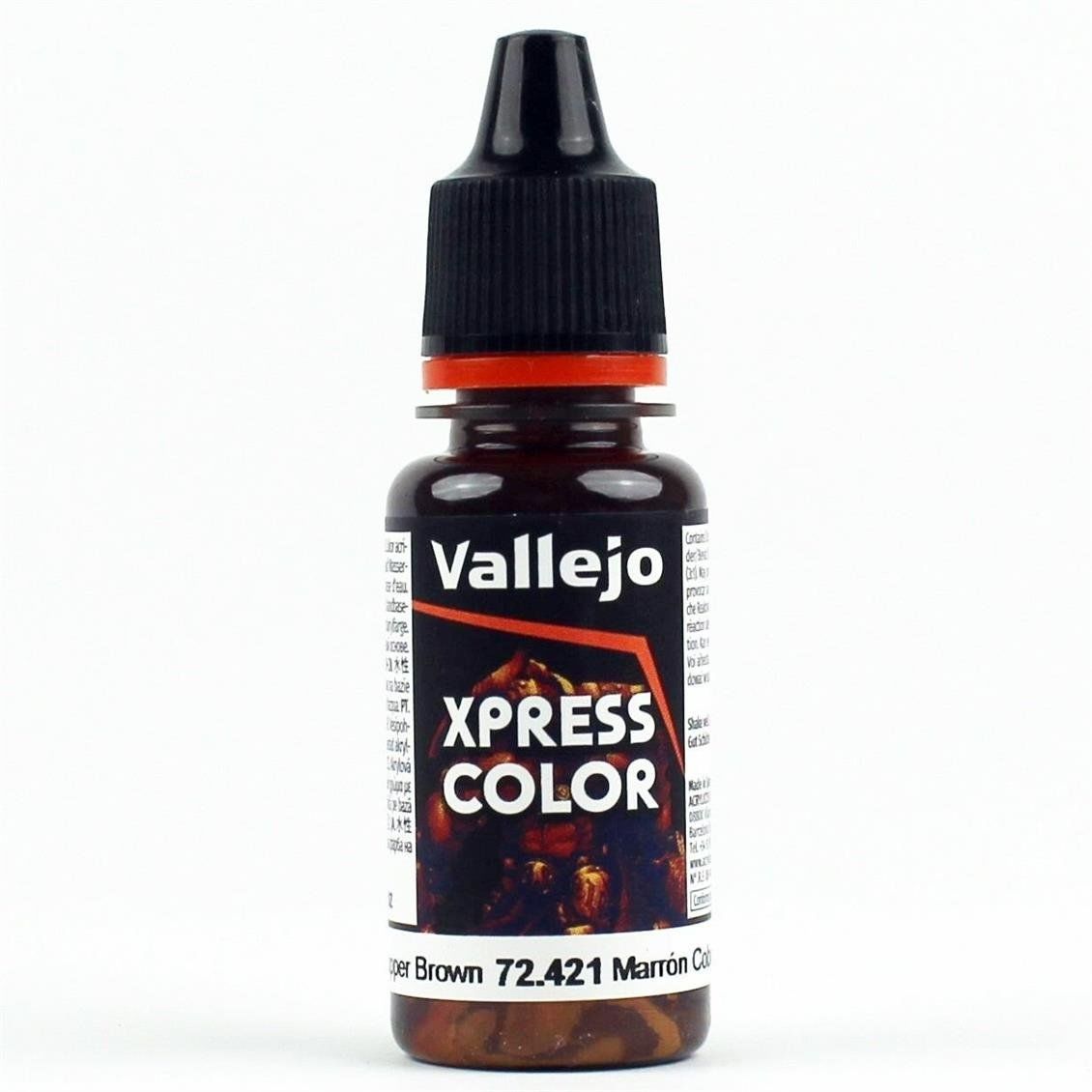 Vallejo 72421 18 ml. Copper Brown, Xpress Game Color Serisi Model Boyası