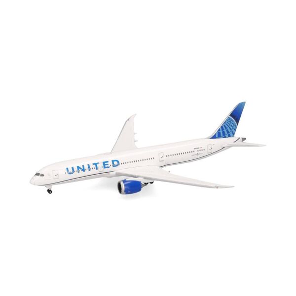 Herpa 538329 1/500 Ölçek, United Airlines Boeing 787-9 Dreamliner, N25982, Metal, Sergilemeye Hazır Model Yolcu Uçağı