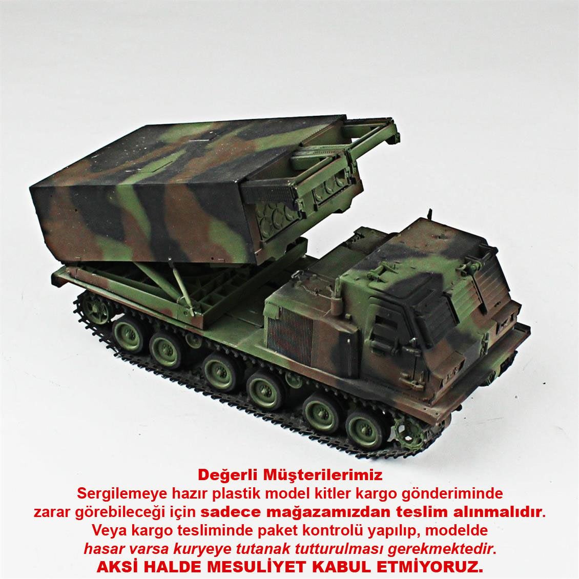 QD206 1/35 Ölçek, MLRS, Dragon, Sergilemeye Hazır Plastik Tank Maketi