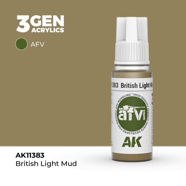 AK 11383 17 ml. British Light Mud, AFV Serisi 3GEN Akrilik Model Boyası