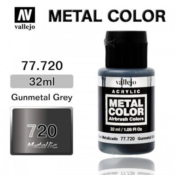 Vallejo 77720 32 ml. Gunmetal Grey, Metal Color Serisi Model Boyası