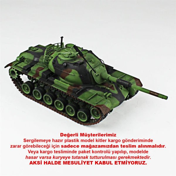 QD209 1/35 Ölçek, M48A5T2, Hobbytime, Sergilemeye Hazır Plastik Tank Maketi
