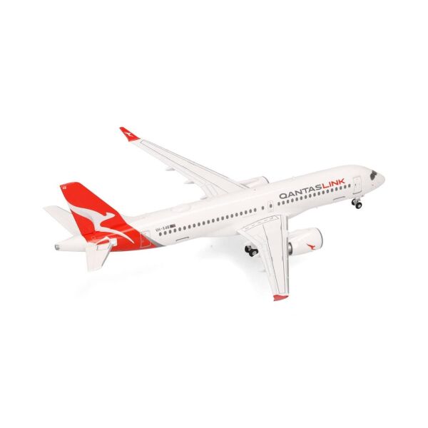 Herpa 573184 1/200 Ölçek, QantasLink Airbus A220-300 (Koala) VH-X4B, Metal, Sergilemeye Hazır Model Yolcu Uçağı