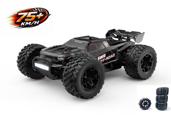 MJX 1/14 Hyper GO 14207 4x4 Fırçasız (Brushless) Motor ve Escli, Su Geçirmez (Waterproof) 2.4 Ghz. Uzaktan Kumandalı Arazi Aracı +4 Adet Kum Lastiği