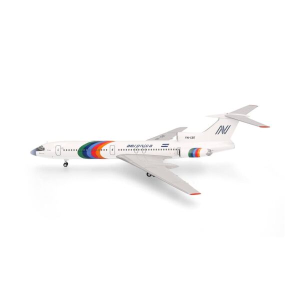 Herpa 573207 1/200 Ölçek, Aeronica Tupolev TU-154M (Momotombo) YN-CBT, Metal, Sergilemeye Hazır Model Yolcu Uçağı