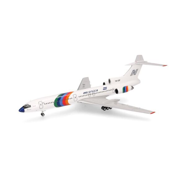 Herpa 573207 1/200 Ölçek, Aeronica Tupolev TU-154M (Momotombo) YN-CBT, Metal, Sergilemeye Hazır Model Yolcu Uçağı