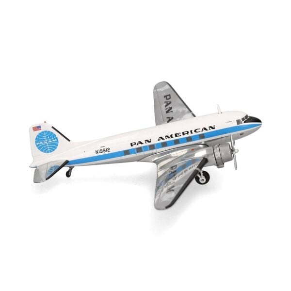 Herpa 573382 1/200 Ölçek, Pan American Havayolları Douglas DC-3 ( 's Clipperle) N19912, Metal, Sergilemeye Hazır Model Yolcu Uç