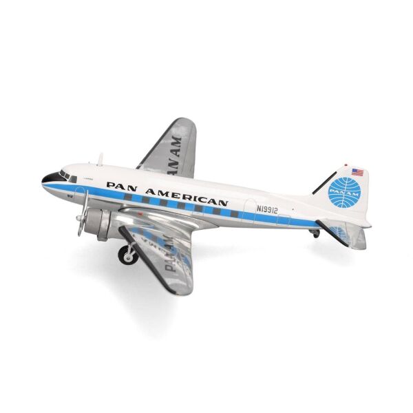 Herpa 573382 1/200 Ölçek, Pan American Havayolları Douglas DC-3 ( 's Clipperle) N19912, Metal, Sergilemeye Hazır Model Yolcu Uç