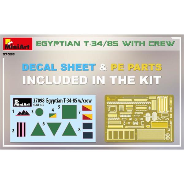 MiniArt T-34/85 Mısır - Mürettebatı ile birlikte