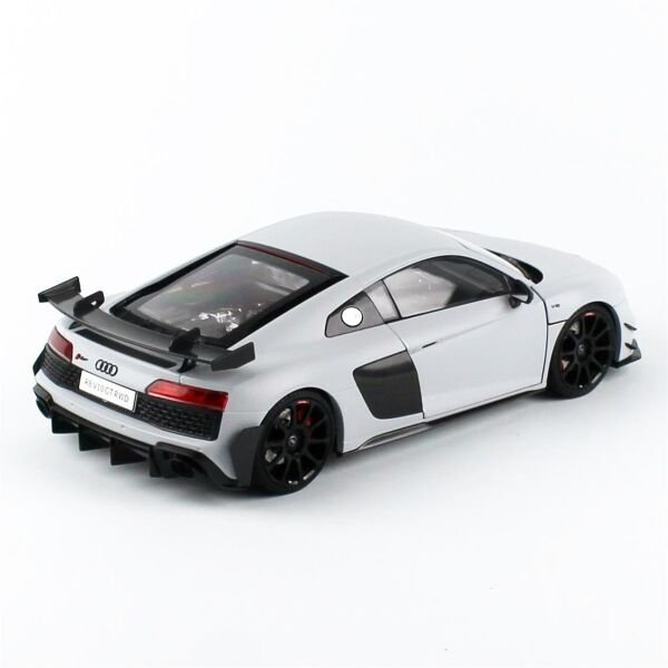 NZG VAKF0356 1/18 Ölçek, Audi R8 2021 Coupe, Metalik Beyaz, Sergilemeye Hazır Metal Model