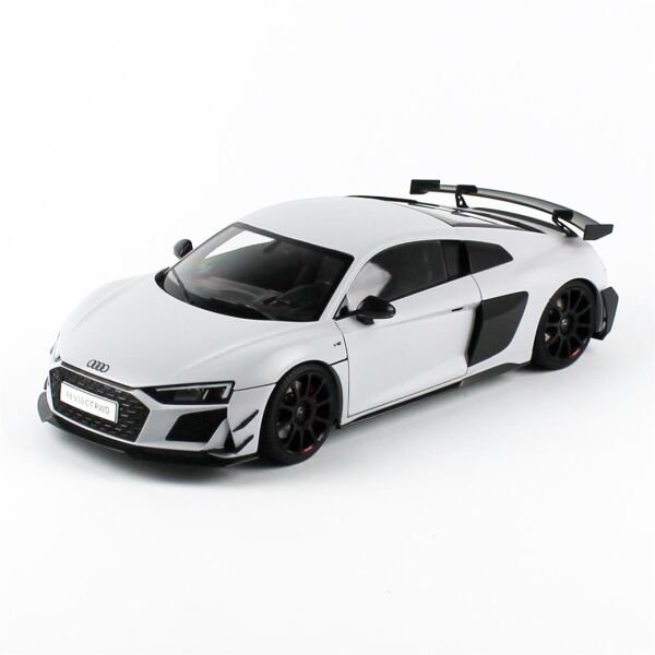 NZG VAKF0356 1/18 Ölçek, Audi R8 2021 Coupe, Metalik Beyaz, Sergilemeye Hazır Metal Model