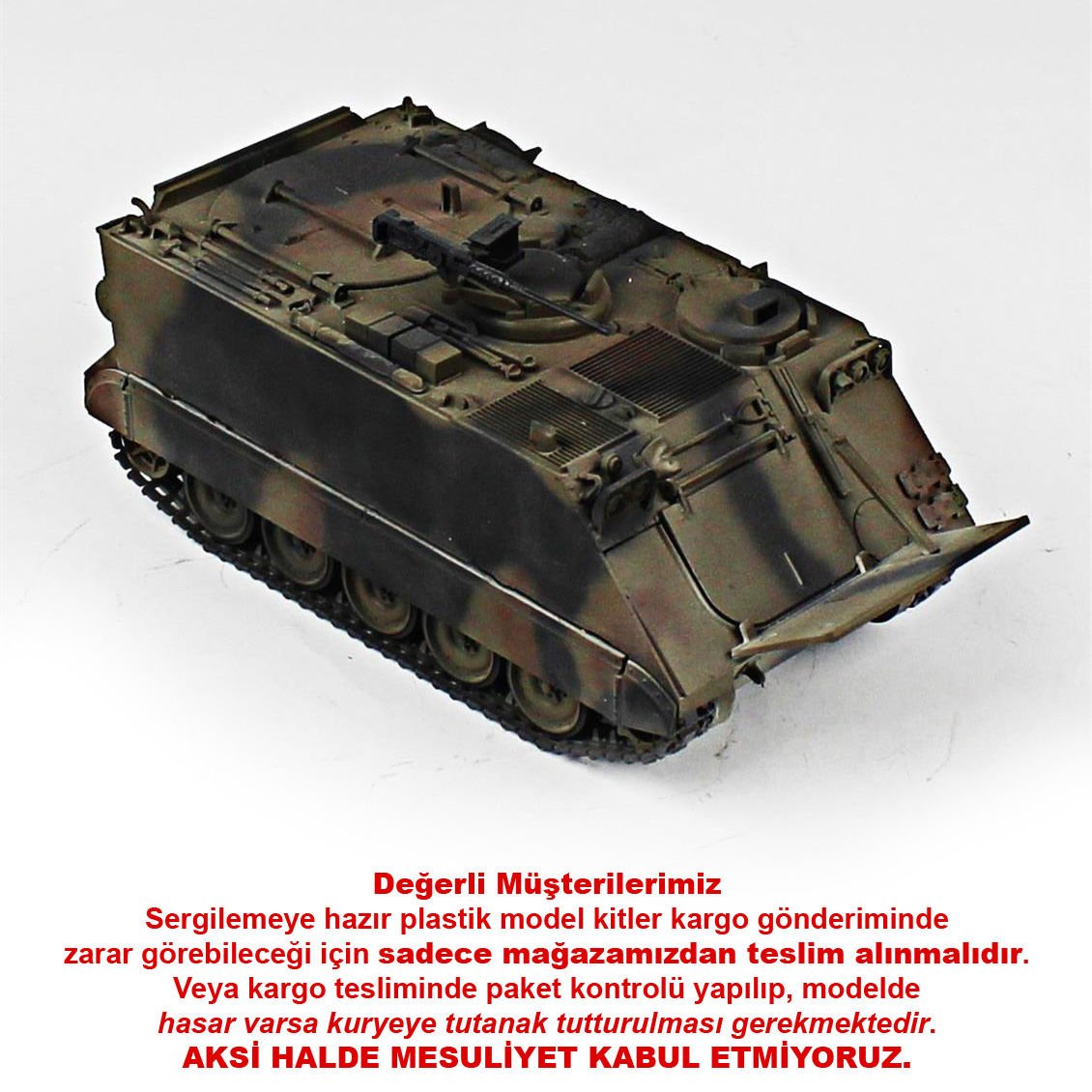 QD216 1/35 Ölçek, M106 Havan, Tamiya, Sergilemeye Hazır Plastik Tank Maketi