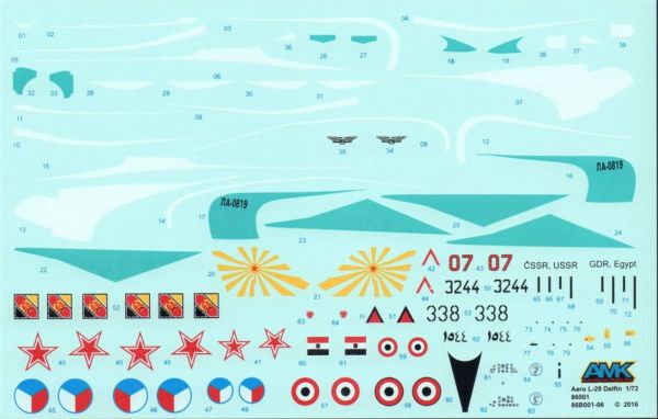 AMK 86001 1/72 Ölçek, Aero L-29 Delfin, Savaş Uçağı, Plastik Model kiti