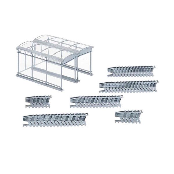 Faller 180606 1/87 Ölçek, Market Alışveriş Arabaları Sundurması, Plastik Model Kiti