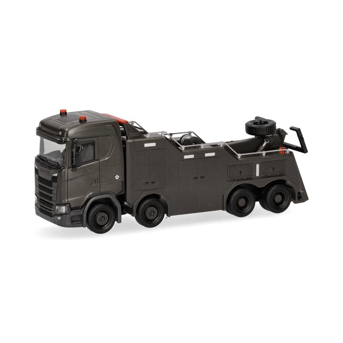 Herpa 747196 1/87 Ölçek, Scania CS 20 ND Empl Bison Çekici Kamyonu, Sergilemeye Hazır Askeri Askeri Model Araç