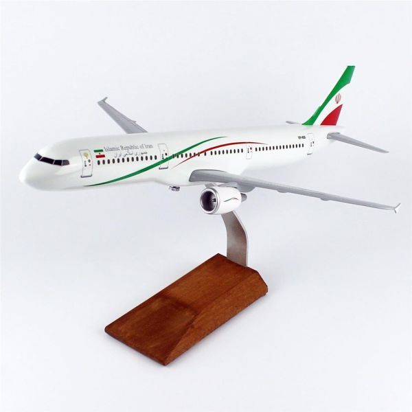 THY049 1/100 Ölçek, Islamic Rebublic of Iran A321-200 Yolcu Uçağı, Sergilemeye Hazır Ahşap Standlı Model