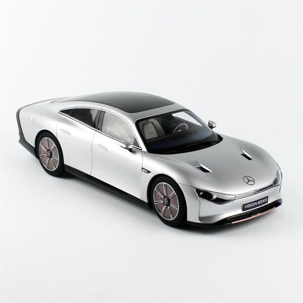 NZG 1073/55 1/18 Ölçek, Mercedes-Benz Vision EQXX alüminyum Gümüş, Sergilemeye Hazır Metal Model