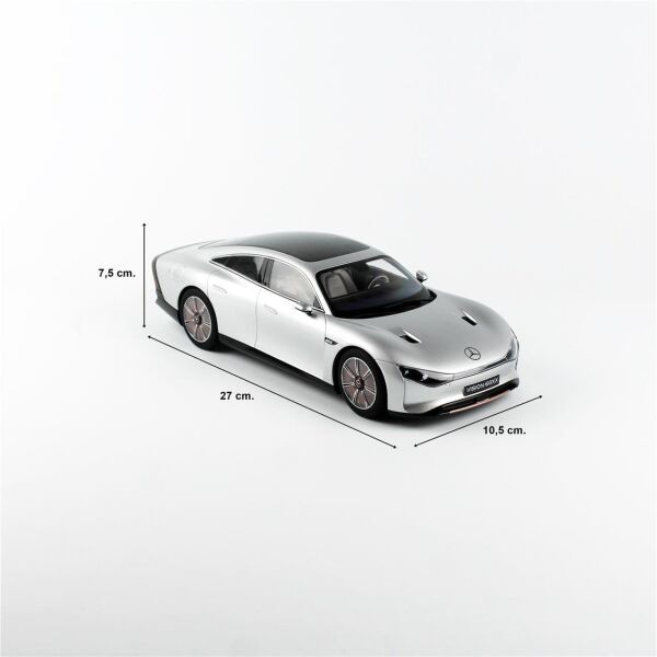 NZG 1073/55 1/18 Ölçek, Mercedes-Benz Vision EQXX alüminyum Gümüş, Sergilemeye Hazır Metal Model